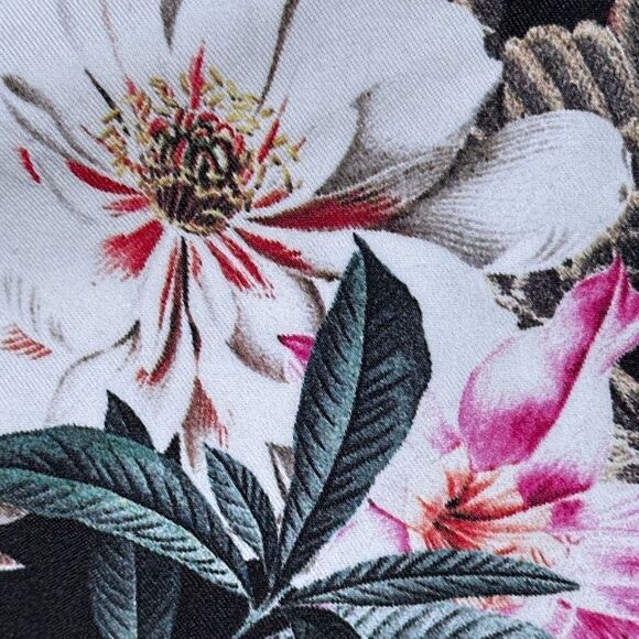 Rachael Roy Cut Out Black Floral print swimsuit one piece bathing suit - Picture 2 of 7